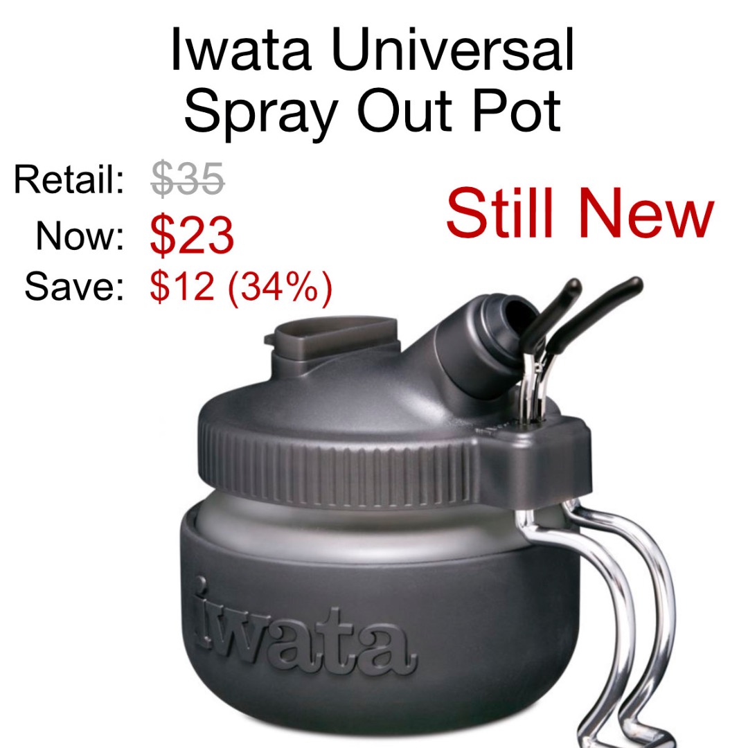 Iwata Universal Spray Out Pot, Hobbies & Toys, Stationery & Craft