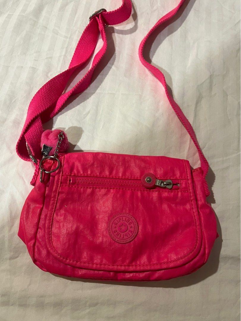 Hot pink sales kipling bags