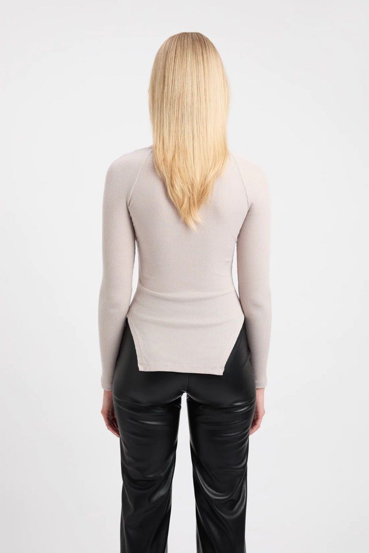 KOOKAI ASTER MERINO WOOL TOP SILVER GREY 34 Women s Fashion Tops