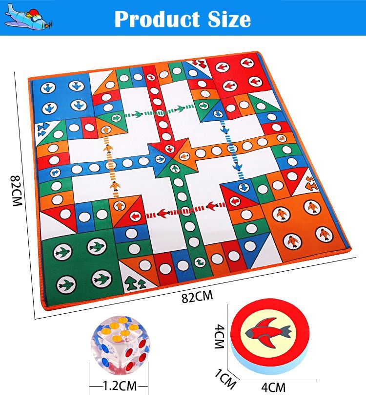 【Large】Flying Chess Game Mat, LUDO Carpet, Lightweight Multi-purpose ...