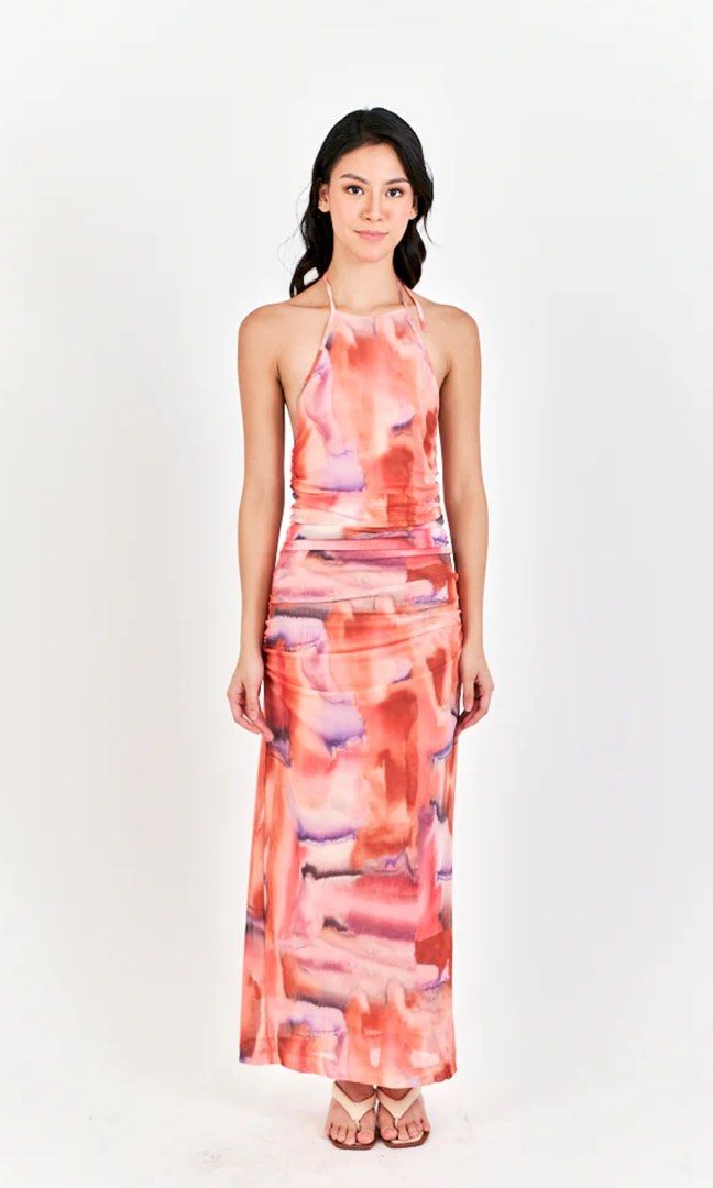 Love Ara Tie Dye Gown (Category: Evening dresses & gowns) located in Quezon City. Submitted by mdcloset (Listing ID 1281496333, Image 1). Description: Super pretty and comfy long gown!! Used once for a wedding, can pass as brand new. No when worn photos pls refer to last photo for sizing details. Can fit up to semi L frames in my opinion!.
