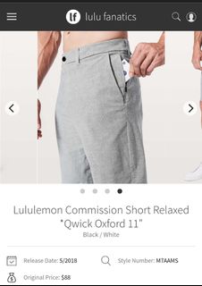 Lululemon Commission Pant Slim *Oxford 32 - Black / White - lulu fanatics