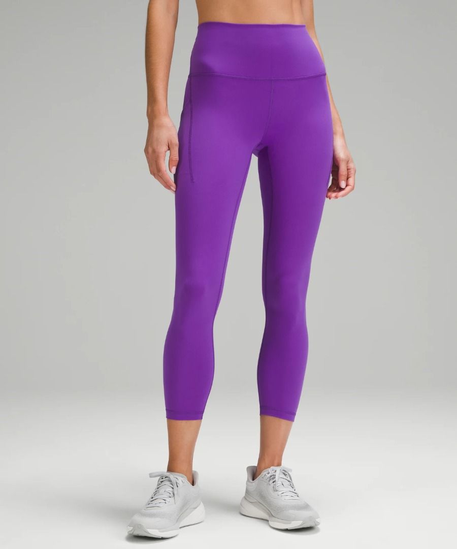 Lululemon Wunder under yoga pants green purple 6