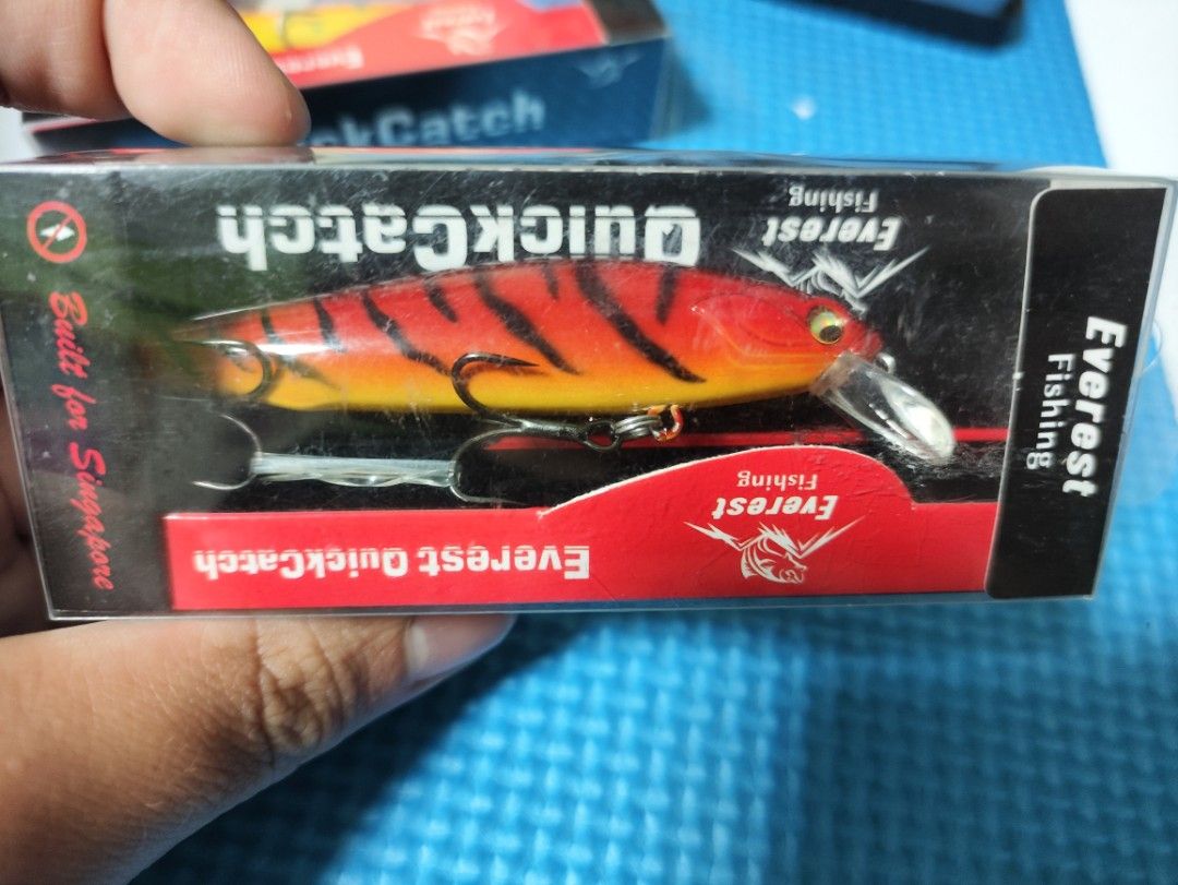 Lure: Everest QuickCatch Type: Sinking Jerkbait Position: Saltwater/  Freshwater Length: 80mm Weight: 10g Fishing lure, Sports Equipment, Fishing  on Carousell