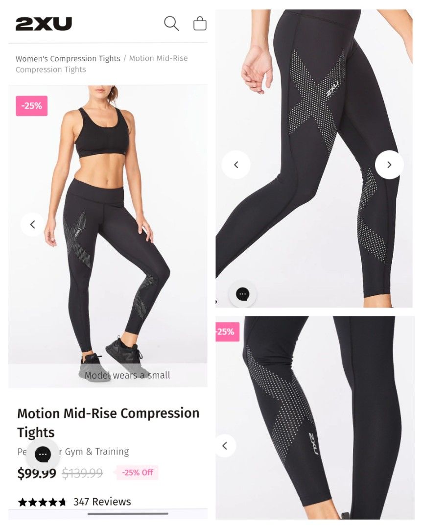 M) 2XU MOTION COMPRESSION TIGHTS, Women's Fashion, Activewear on Carousell