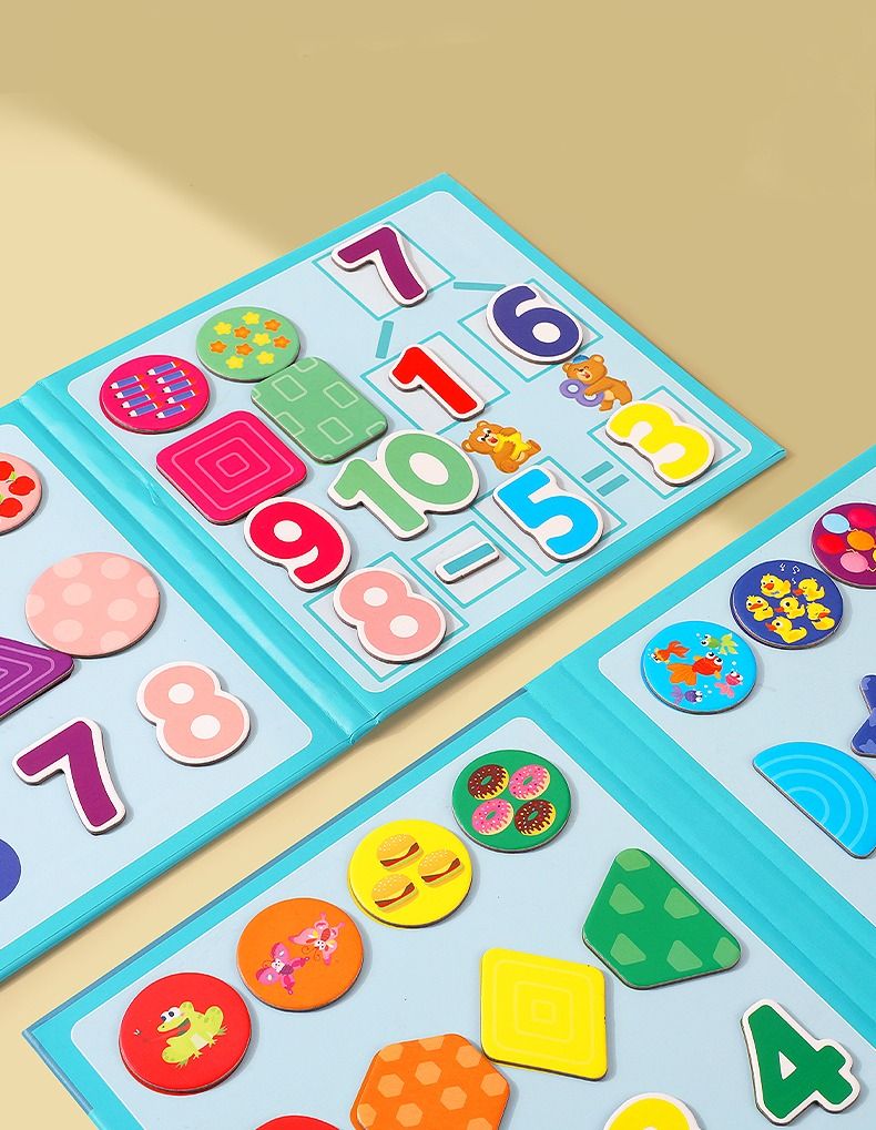 Magnetic Math Montessori Puzzle Early Learning Shape Sorting ...