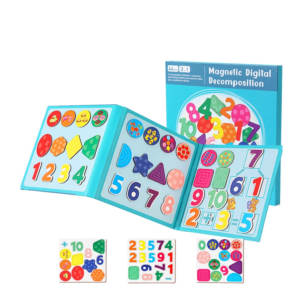 Magnetic Math Montessori Puzzle Early Learning Shape Sorting ...