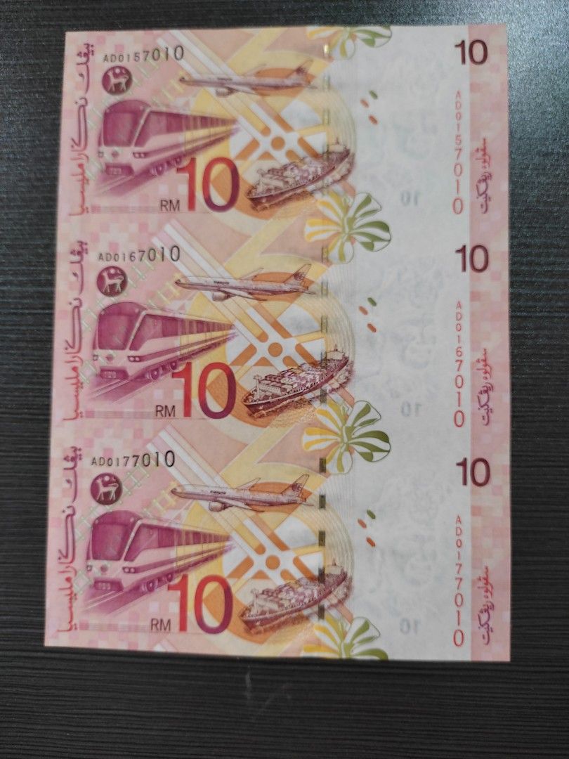 Malaysia RM 10 uncut note, Hobbies & Toys, Memorabilia & Collectibles ...