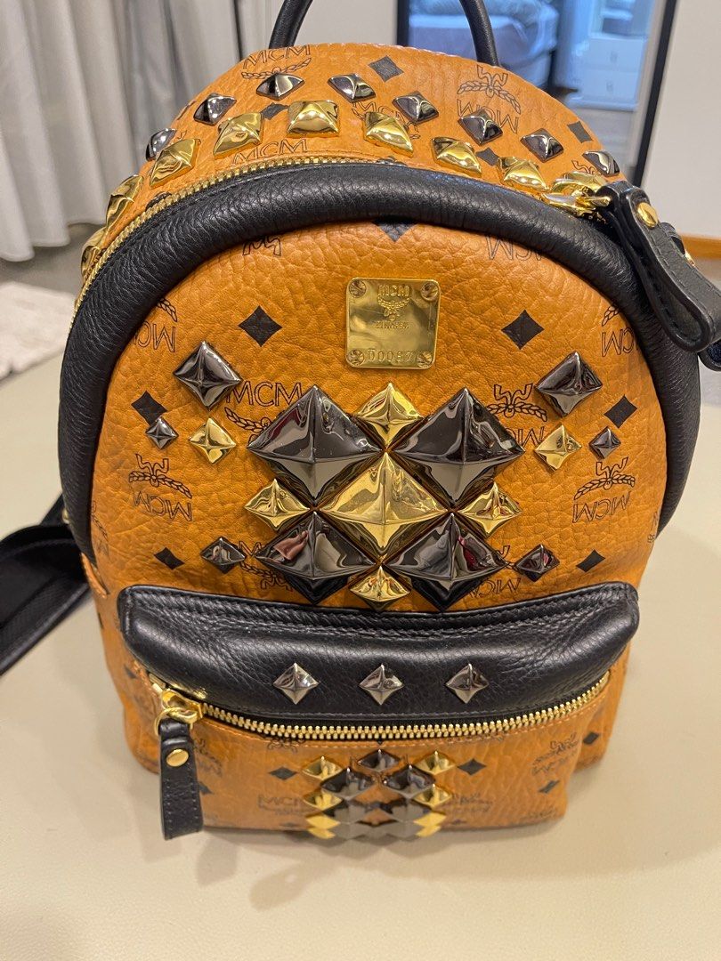 Mcm backpack clearance yellow