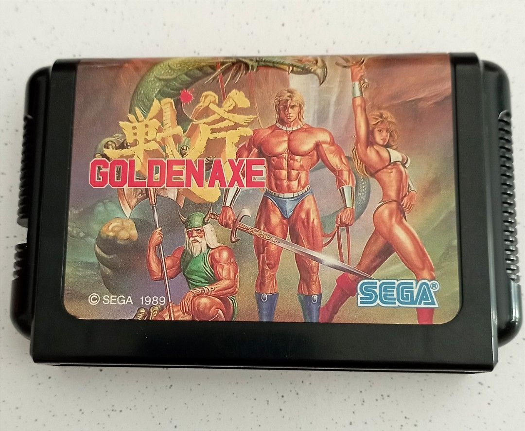 Megadrive Sega Golden Axe authentic cartridge, Video Gaming, Video