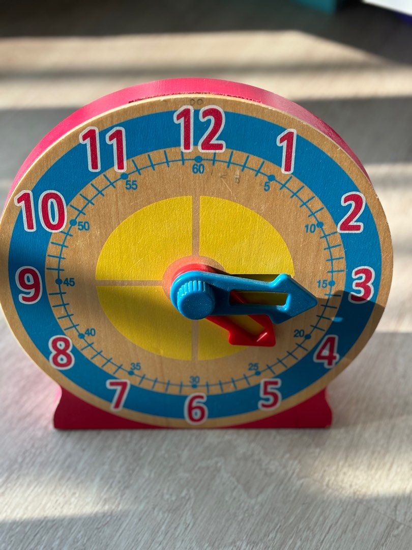 Melissa & doug turn & tell shop wooden clock