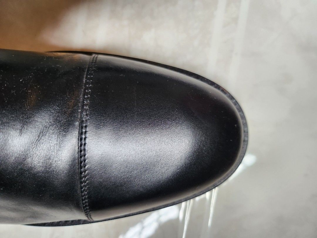 Mens black leather boots outlet sale