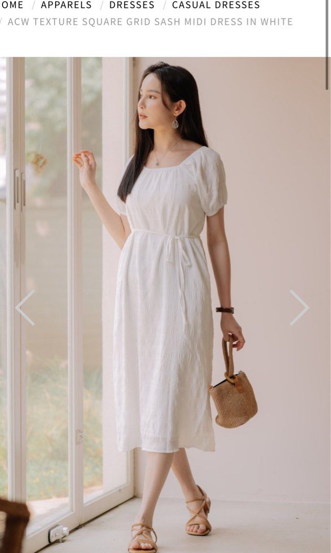 White clearance casual frocks
