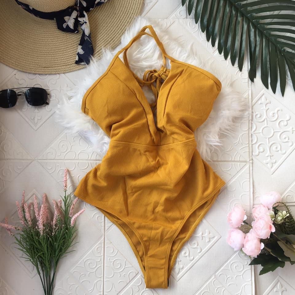 mustard one piece swimsuit plus size