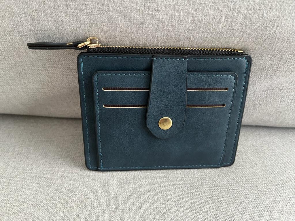 Navy Blue Card Holder and Coin Pouch, Men's Fashion, Watches ...