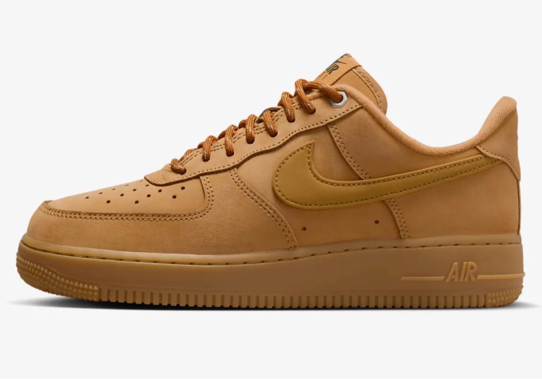 Nike Air Force 1 Wheat Suede Men s Fashion Footwear Sneakers on