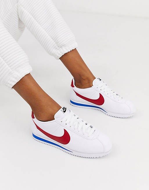 Red white and sale blue sneakers womens