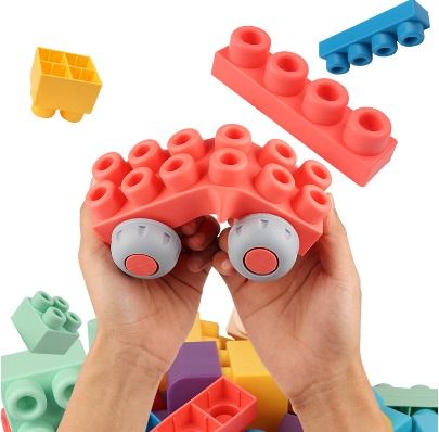 Rubber building blocks for toddlers sales
