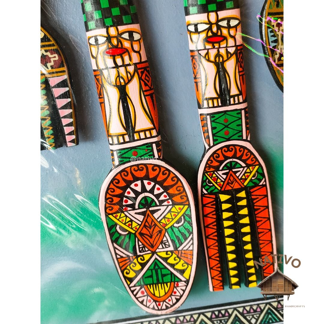 Philippines Spoon and Fork Wood Native Wall Art Frame Display Souvenir ...