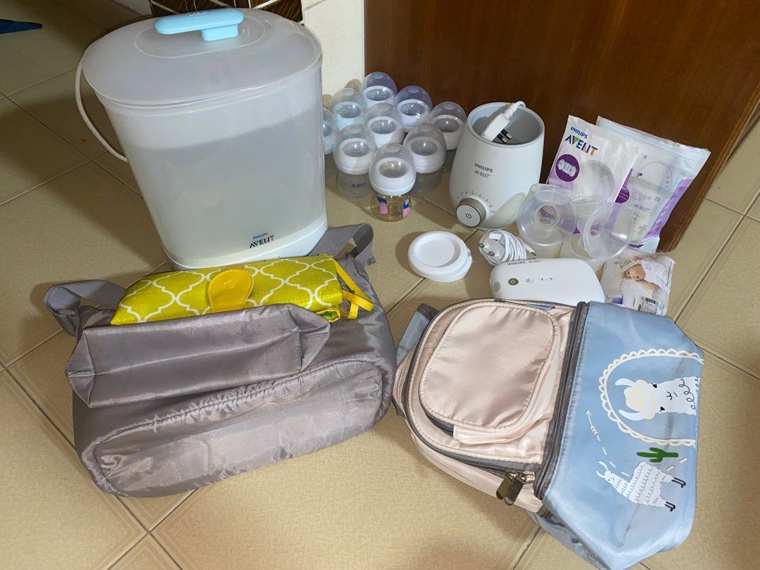 Electric breast pump and steriliser kit hot sale