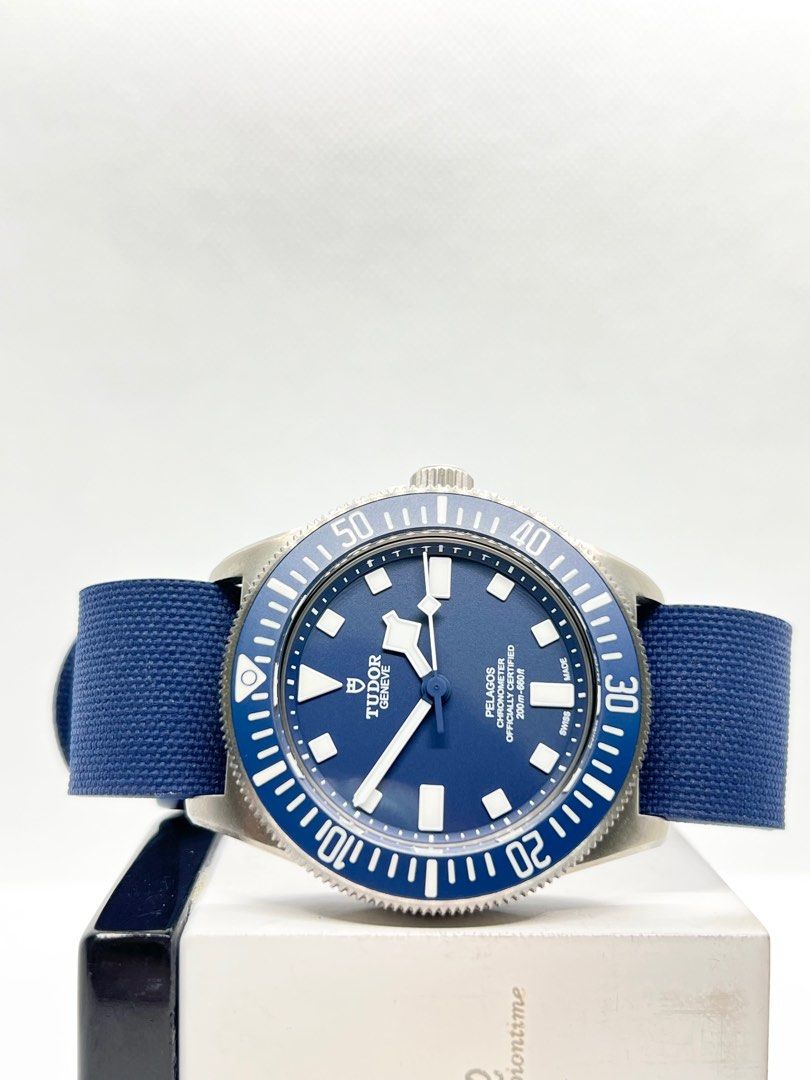 Pre Owned Tudor Pelagos FXD 25707B 23 Blue Dial Automatic Titanium