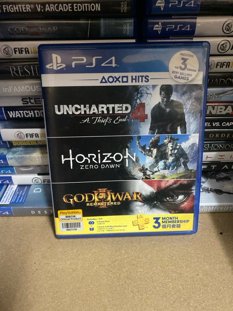 PS4 Uncharted 4 Horizon Zero Dawn Used