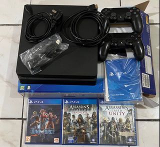 PS4 Slim with 3 Games and  2 Controllers