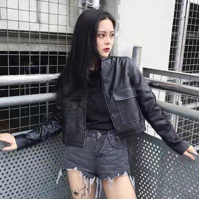 Pu jacket women's outlet