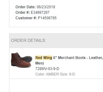 Red new arrivals wing 8064