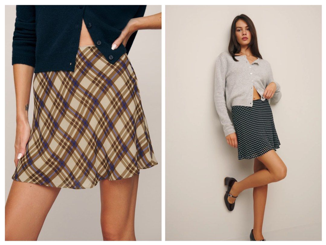 Reformation ruched skirt 2025