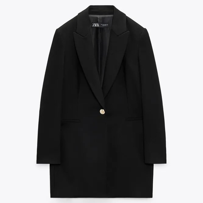Gold blazer zara outlet