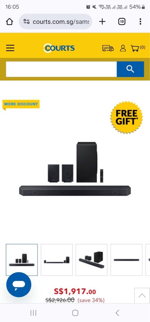 SAMSUNG HW Q990C XS 11.1.4 CH. SOUNDBAR DOLBY ATMOS DISPLAY SET