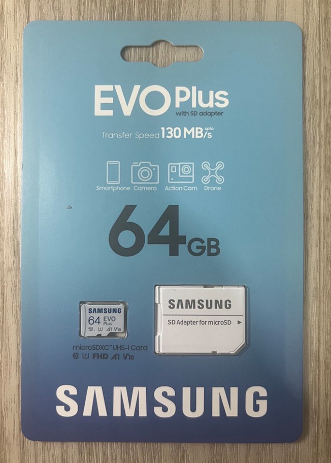 Samsung 64GB EVO Plus UHS-I microSDXC Memory Card with adapter