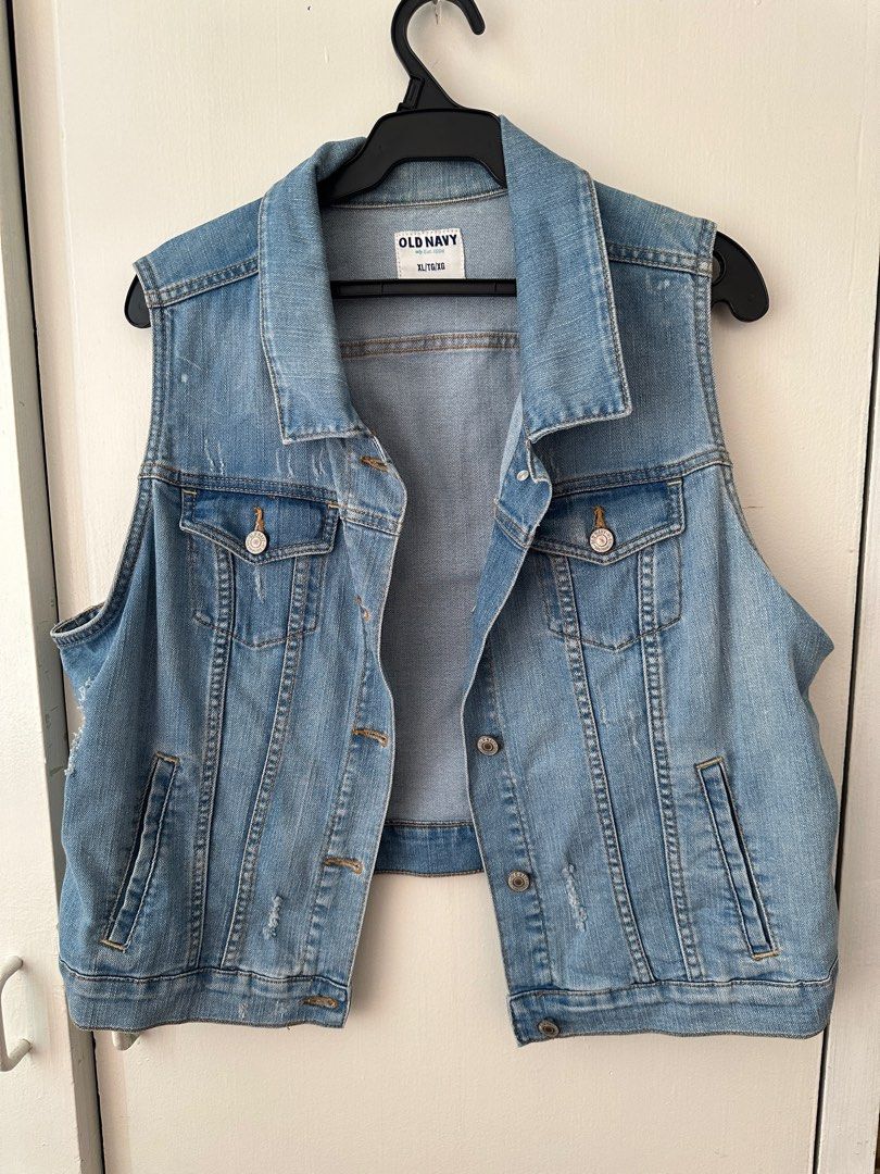Sleeveless Denim Jacket Old Navy Women s Fashion Coats Jackets