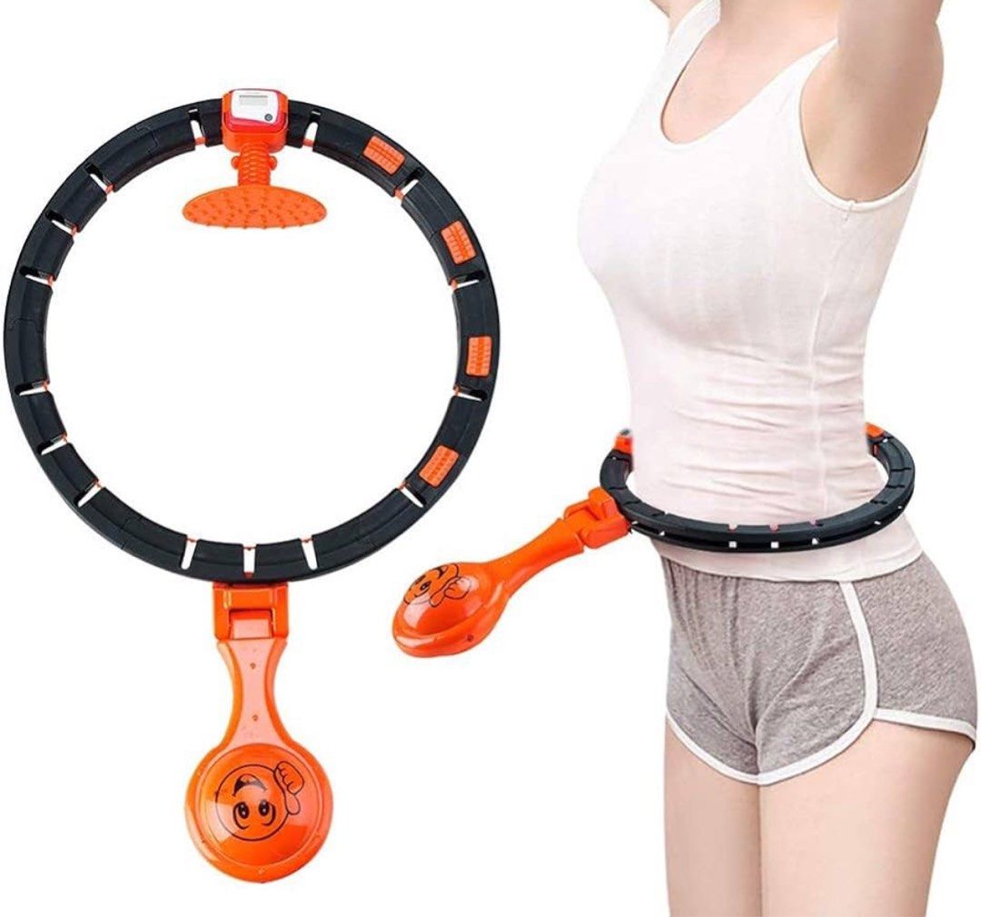 Cerceau De Fitness K-Mart Smart Weighted Hula Hoop – Réglable, Noir, Neuf