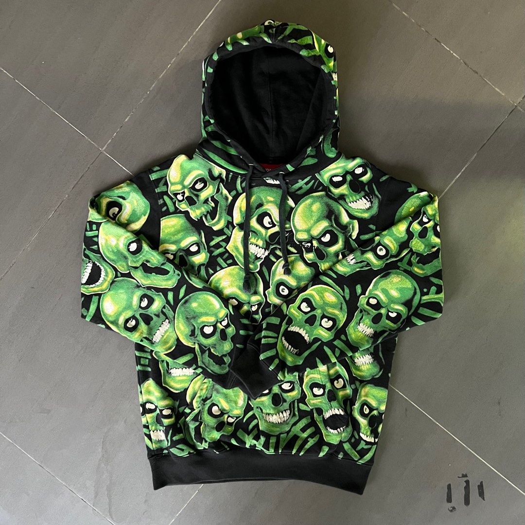 Supreme skull pile clearance hooded sweatshirt green