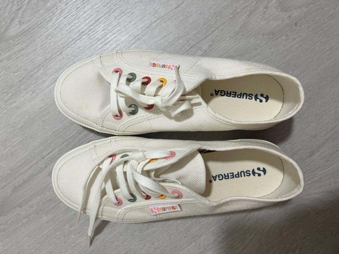 Superga rainbow details white Women s Fashion Footwear Sneakers