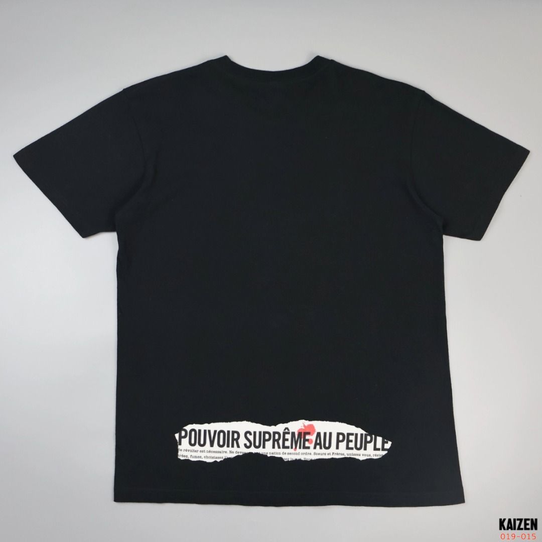 SUPREME HEADLINE TEE SS19 POUVOIR SUPREME AU PEUPLE Men s Fashion Tops Sets Tshirts Polo Shirts on Carousell