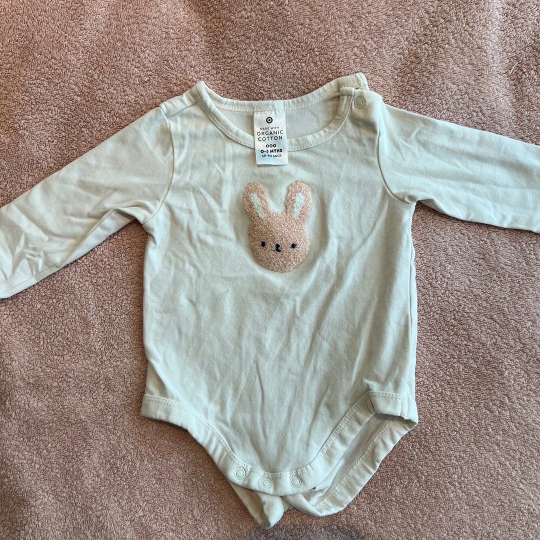 Target Fluffy Bunny Rabbit Long Sleeve Onesie Babies Kids