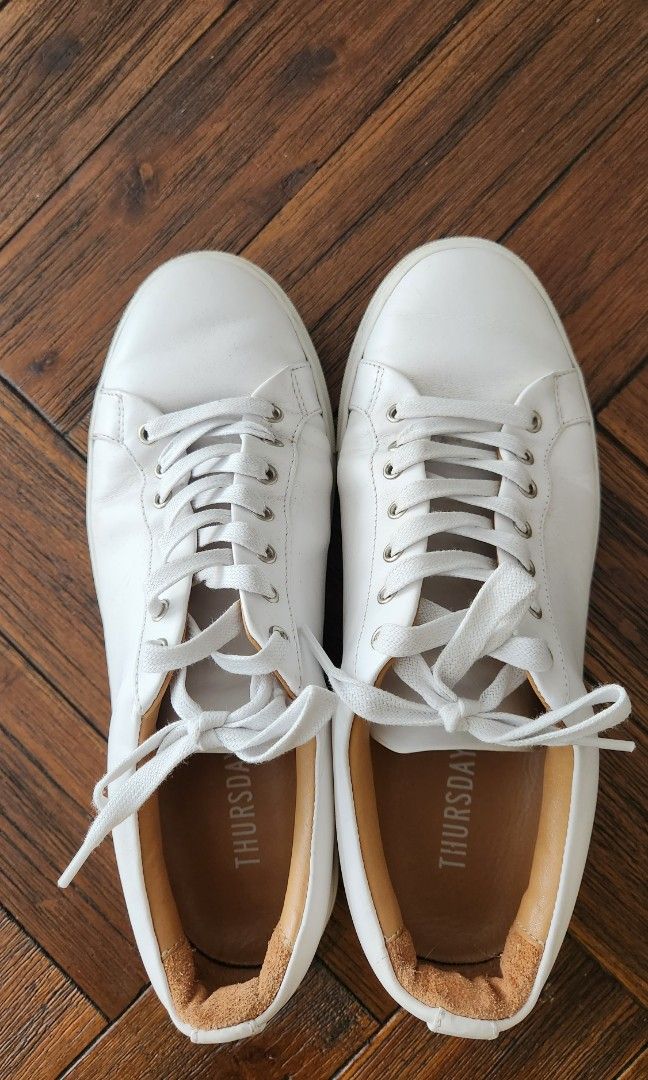 White high best sale top leather sneakers