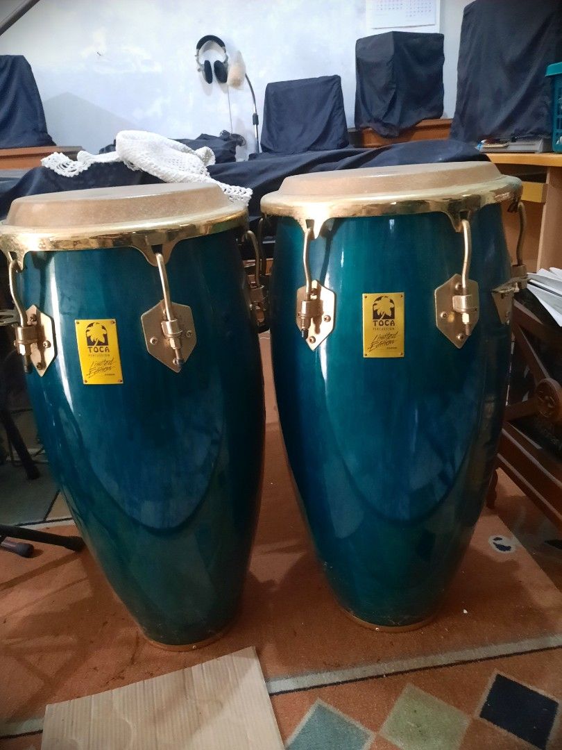 Toca Limited edition congas emerald green, Musik & Media, Alat di Carousell