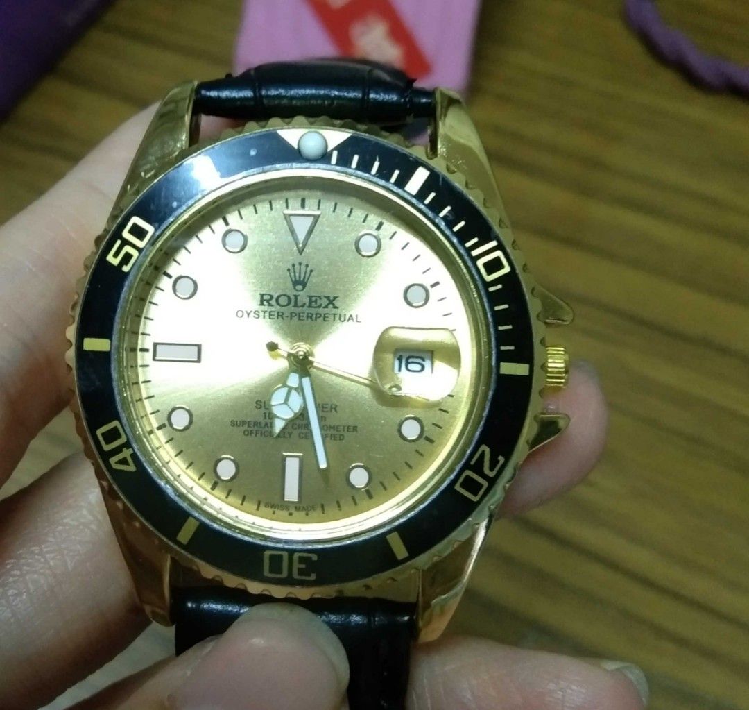Top brand classic luxury fashion men watches high quality leather