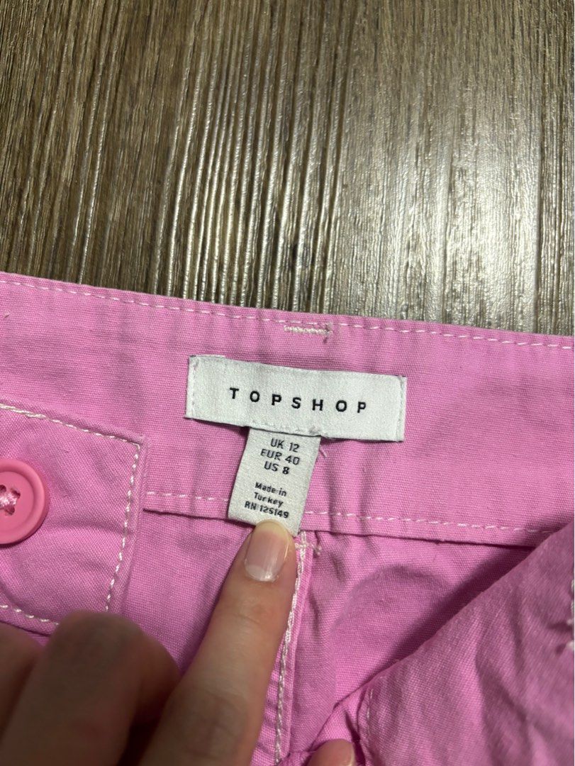 Topshop pink cargo pants best sale