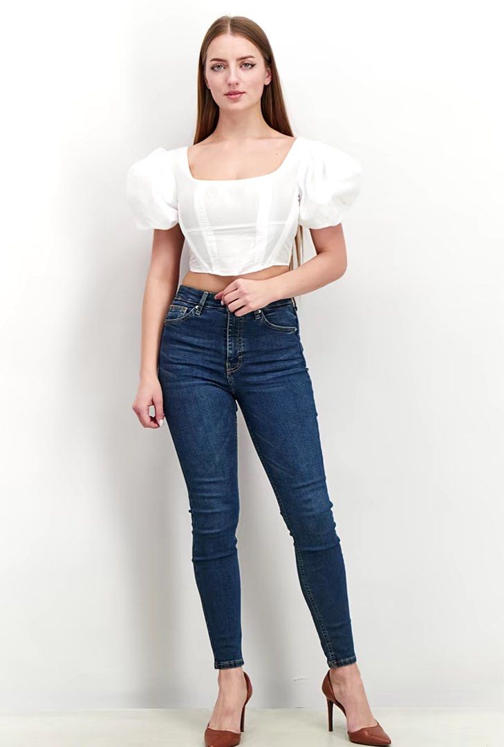 Topshop puff sleeve sale blouse