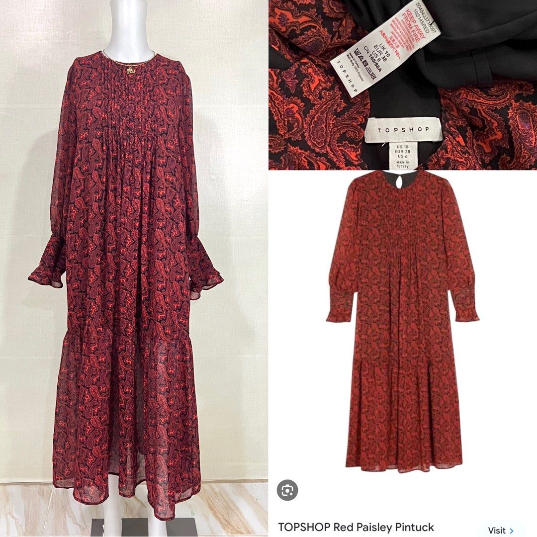 Topshop paisley dress on sale