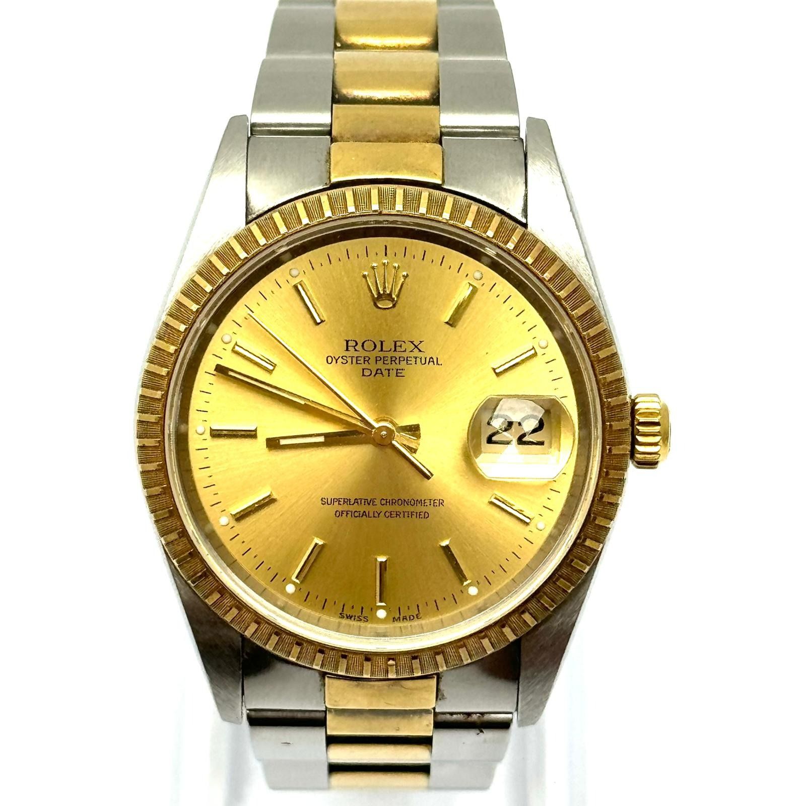 TP Rolex 15223 Halfgold Automatic Men s Watch w Cert P Series Men s Fashion Watches Accessories Watches on Carousell