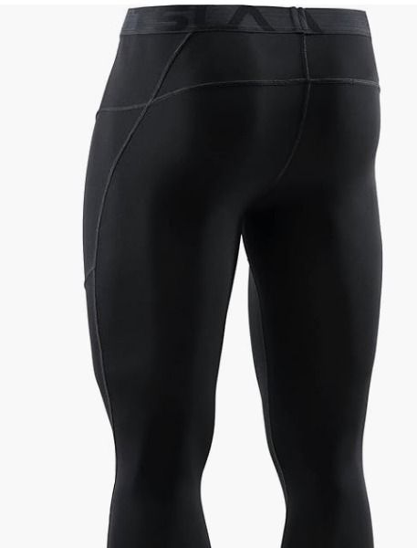  Black Mens Athletic Compression Pants Cool Dry Gym