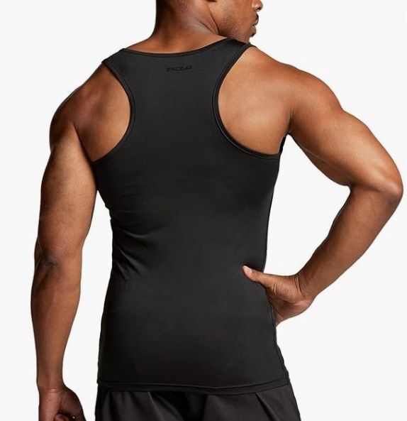  TSLA Men's Sleeveless Workout Shirts, Dry Fit Running