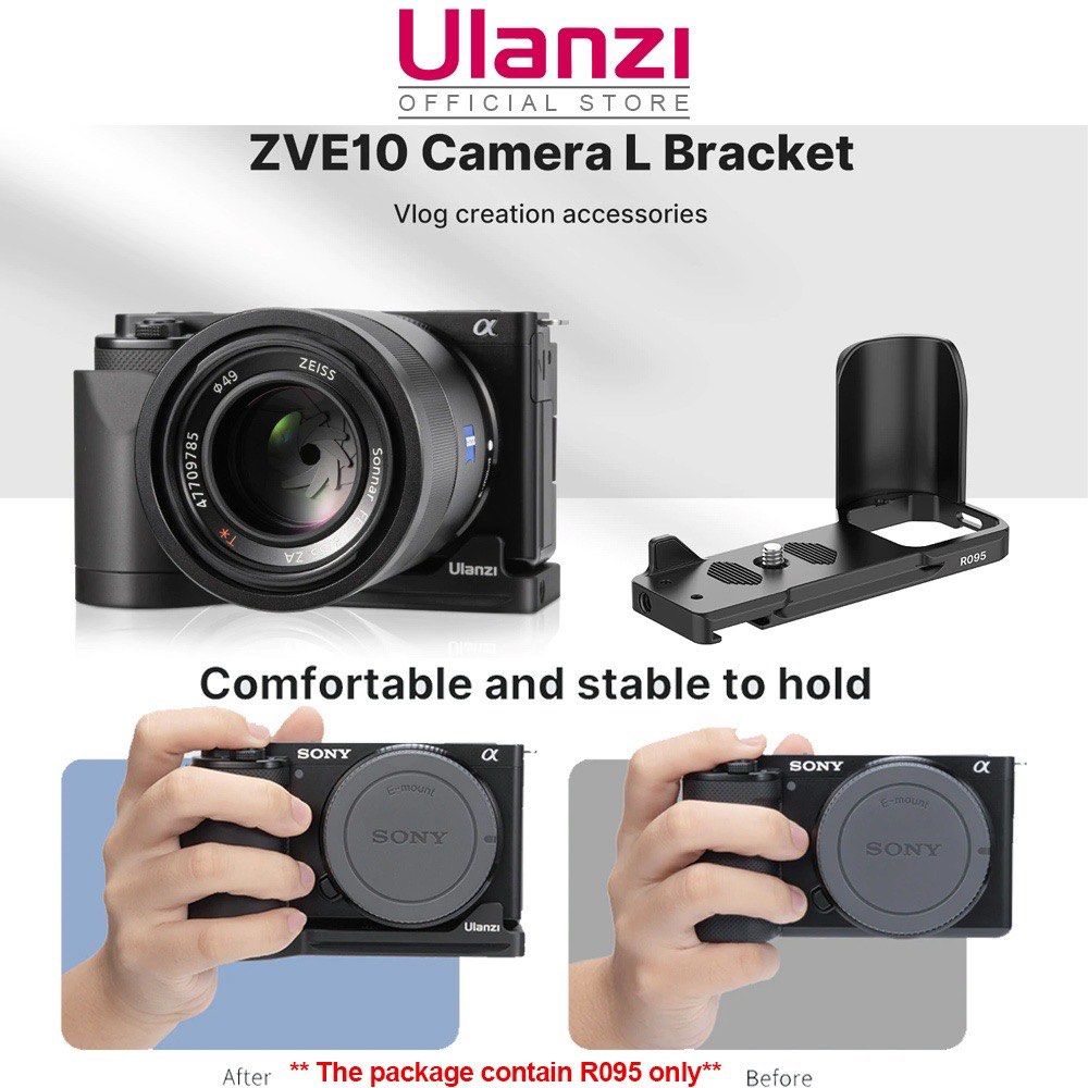 Handle for Sony ZV-E10, Ulanzi R095 L-Plate