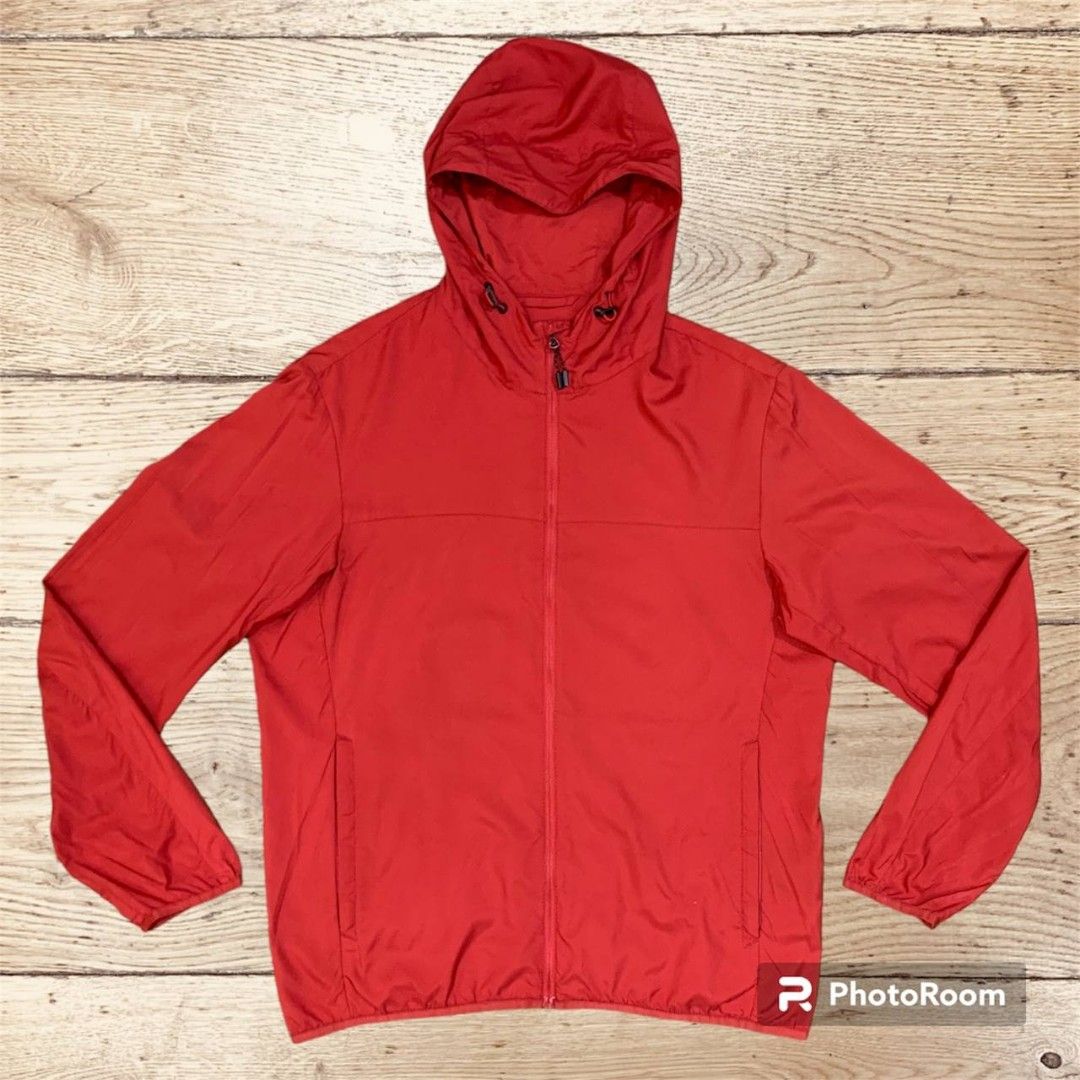 Uniqlo Plain Red Hoodie Windbreaker Women s Fashion Coats